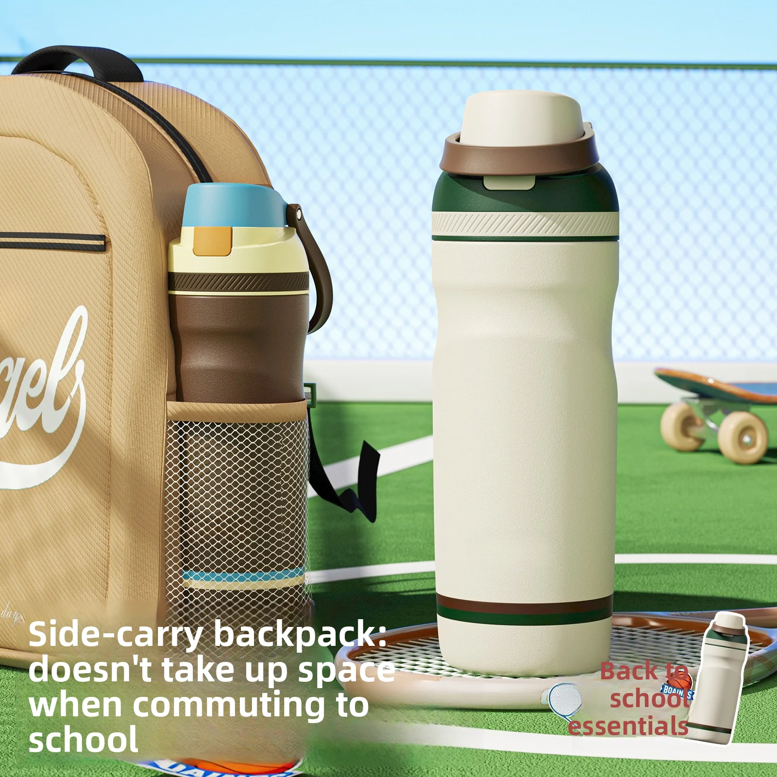 New children's insulated cup - School-specific drinking cup for students, portable water cup for girls when going to school.