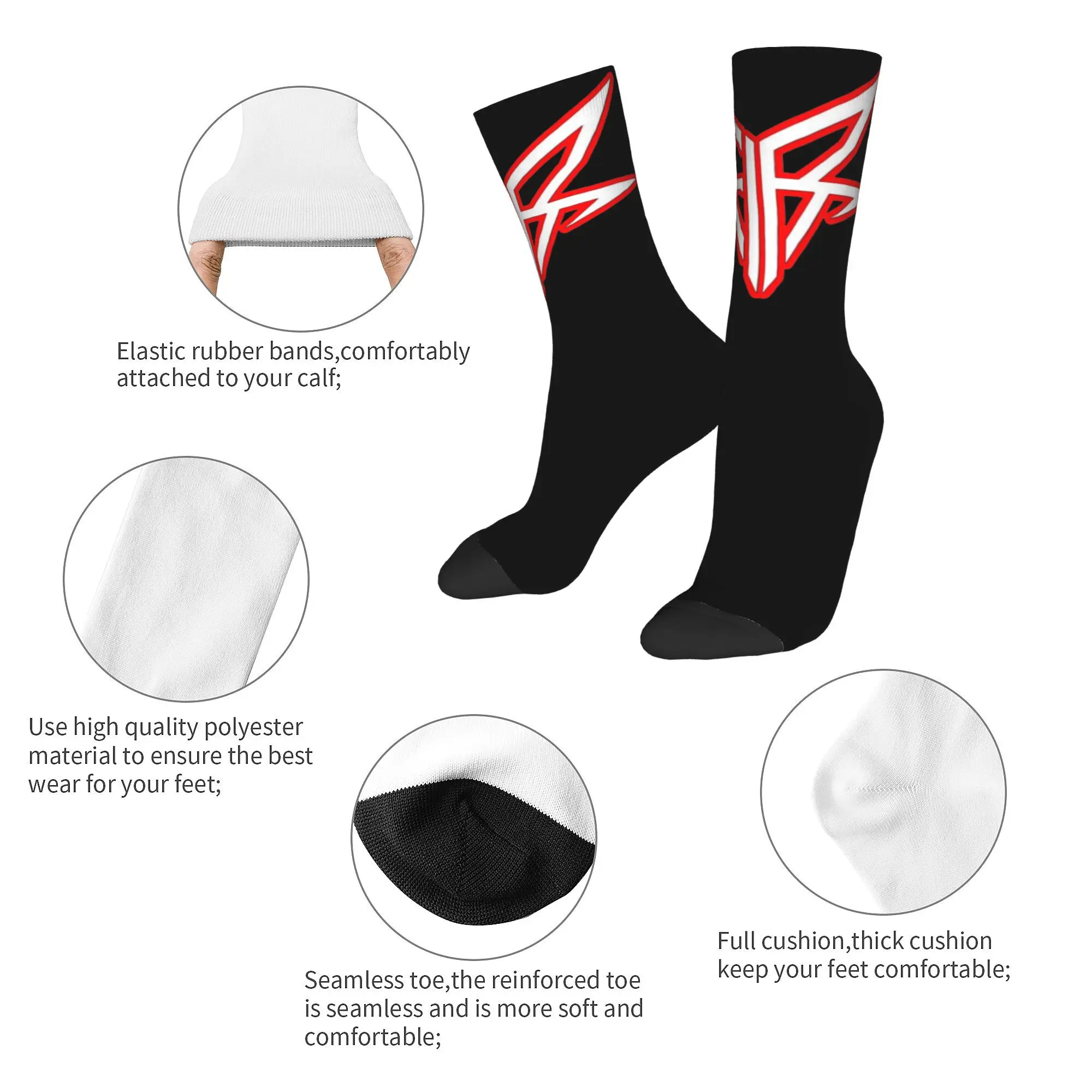 Stylish Men Women Crew Socks Falling In Reverse Rock Band Logo Merchandise Super Soft World Tour  Sweat Absorbing Socks