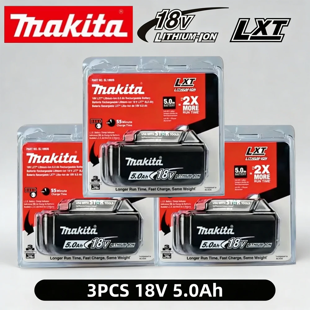Originele Makita 18V batterij 6ah, met batterij-indicator Oplaadbare Makita-batterij, BL1830 BL1840 BL1850 Power Tool-batterij