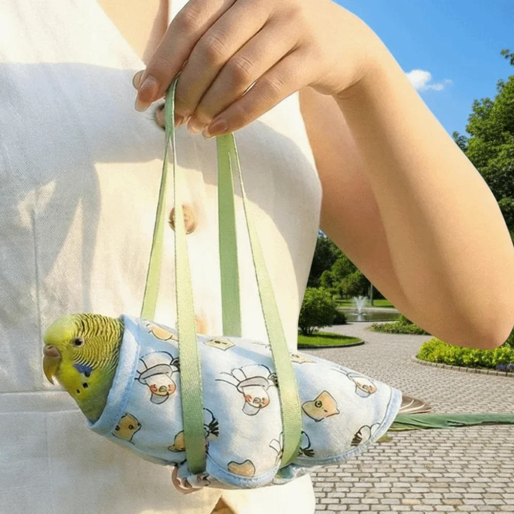 Breathable Guinea Pig Sleeping Bag Windproof Soft Parrot Carrier Bag Random Pattern Lightweight Bird Travel Bag Travel Outgoing