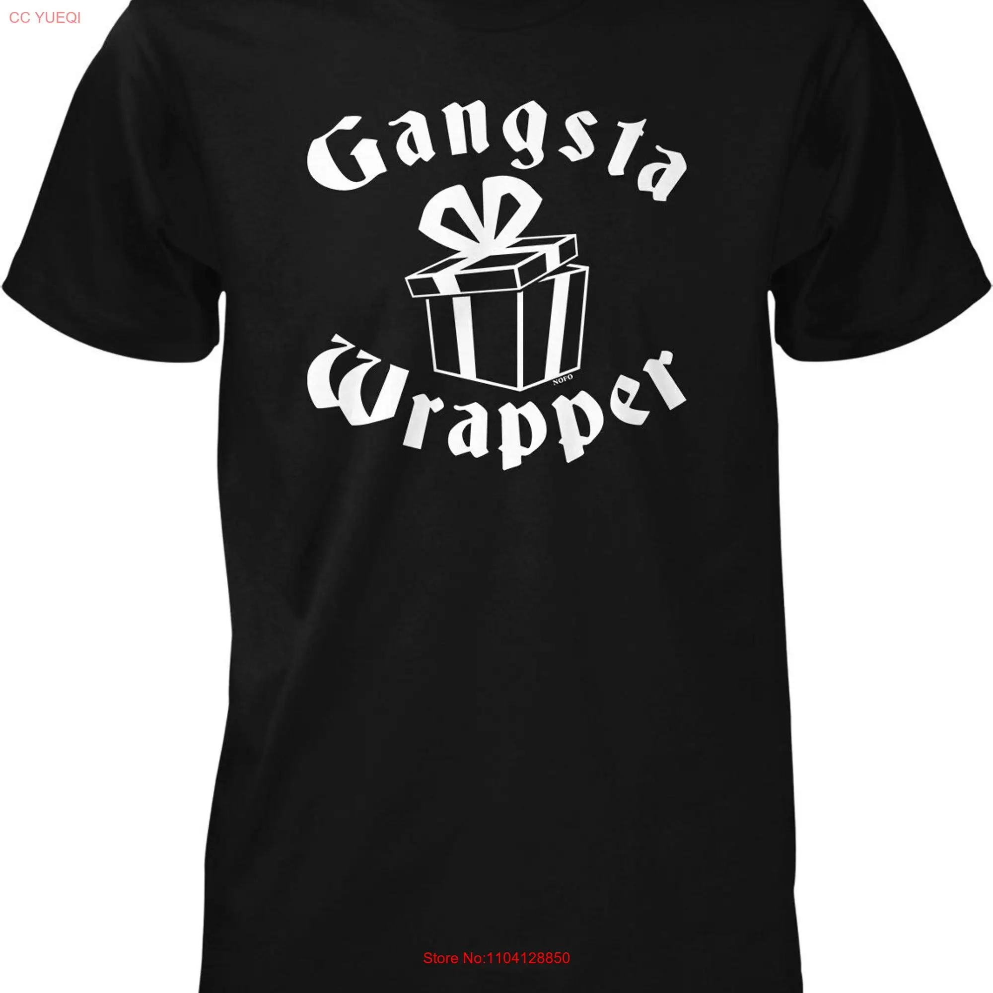 Gangsta Wrapper Men's T shirt HOOD_01966 long or short sleeves