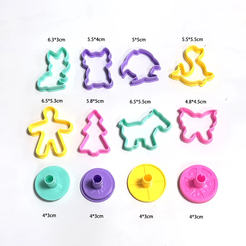 25-32pcs Play Dough 액세서리 세트 Playdough 도구 다양한 플라스틱 금형 롤링 핀 커터 어린이를위한 점토 모델 어린이