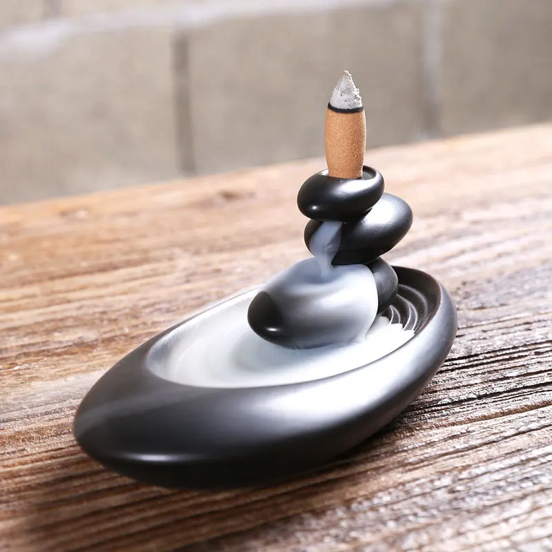 

Balance The Cloud Backflow Incense Cones Holder Ceramic Censer Use In Home Decoration Teahouse