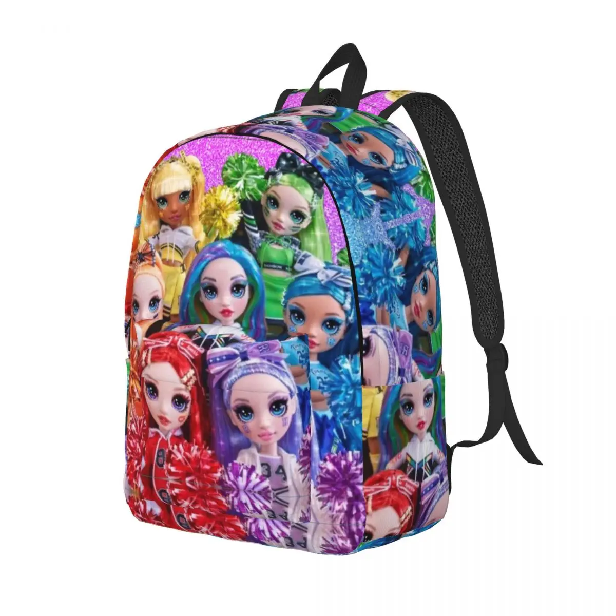 Rainbow High Dolls Backpack for Preschool Kindergarten School Student Bookbag Boy Girl Kids Daypack with Pocket