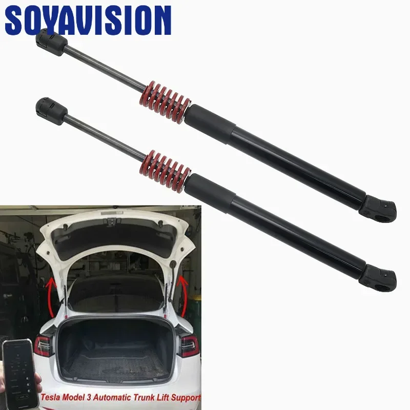 2pcs Front Rear Trunk Tailgate Lift Struts For Tesla Model 3 Boot Gas Spring Shock Support Hydraulic Rod