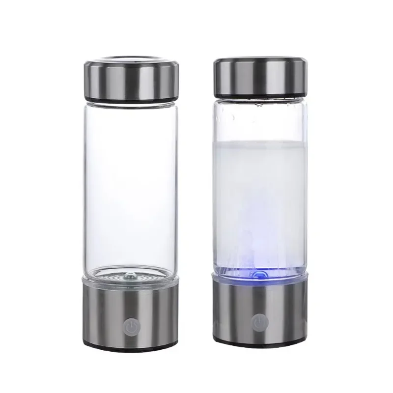 

Logo Portable 420ml Rechargeable Hydrogen Rich Glass Hydrogen Ionizer Water Bottle