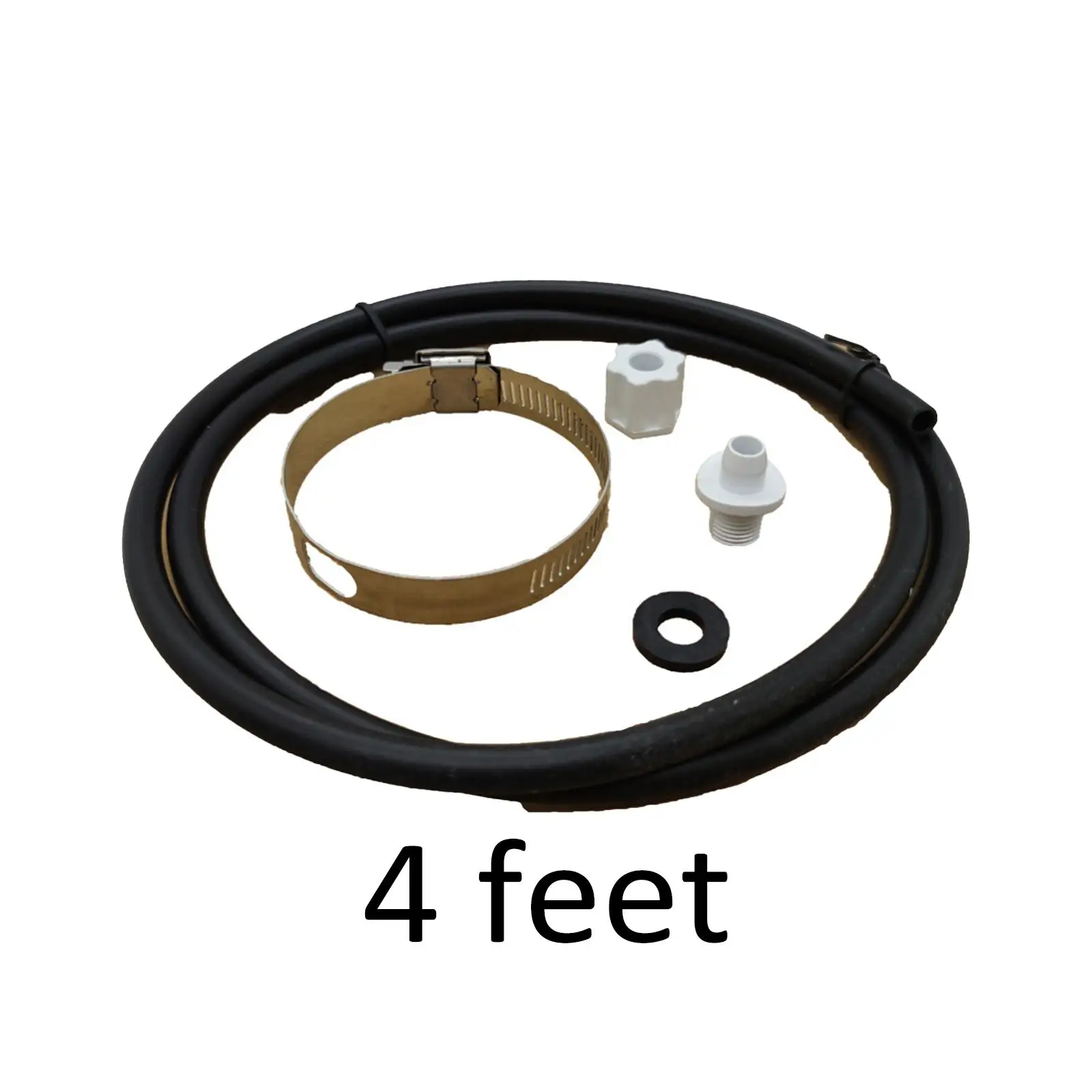 4 Feet Tubing Replacement Connection Pack with Saddle Clamp Fittings with Washer Chlorinator Feeder Replacement for Tools