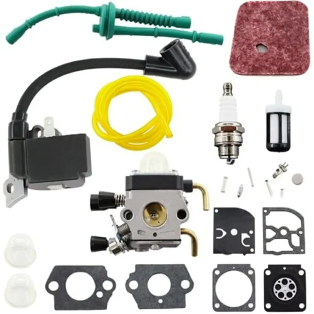 Carburetor Ignition Coil Air Filter Combo For Stihl FS55 FS38 FS55R KM55 FS45 FS46 String Trimmer Maintenance Repair Parts