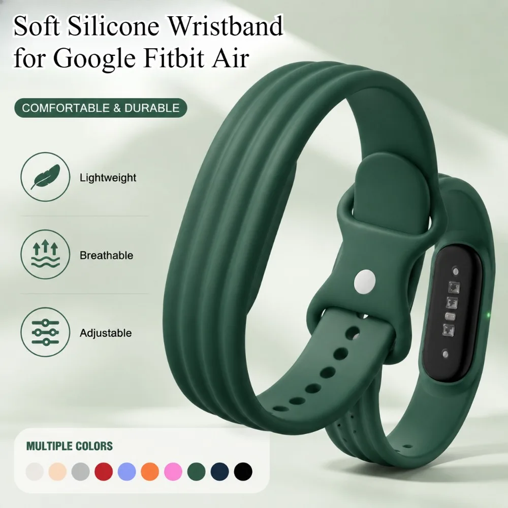 Weiches Silikon-Armband für Google Fitbit Air, flexibel, Unisex, leicht, modisch, Ersatz-Sportarmband für Google Fitbit Air