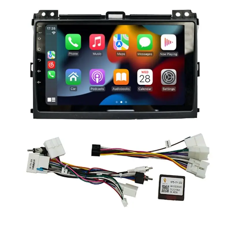 Clear Car GPS Navigation Display Screen Wireless Carplay Android Auto MP5 Player Car Radio For Toyota Prado 2004-2009 2+32G
