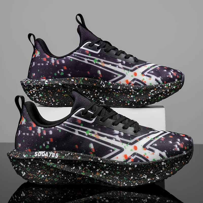 Carbon Plate Men Running Shoes Speciality Marathon Sports Breathable Lightweight Women's Comfortable Nonskid Leisure Sneakers