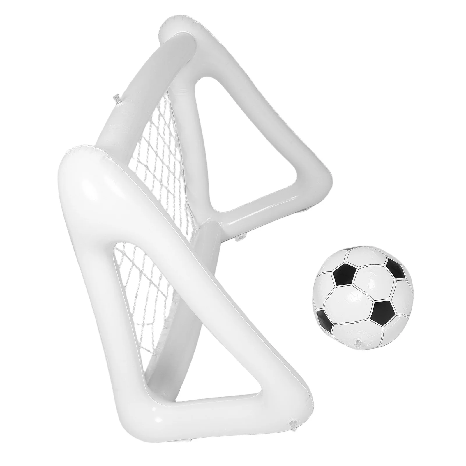 

1 Set Portable Foldable Lightweight Design Quick Assembly For Outdoor Backyard Play Includes Soccer Net Pvc Frame