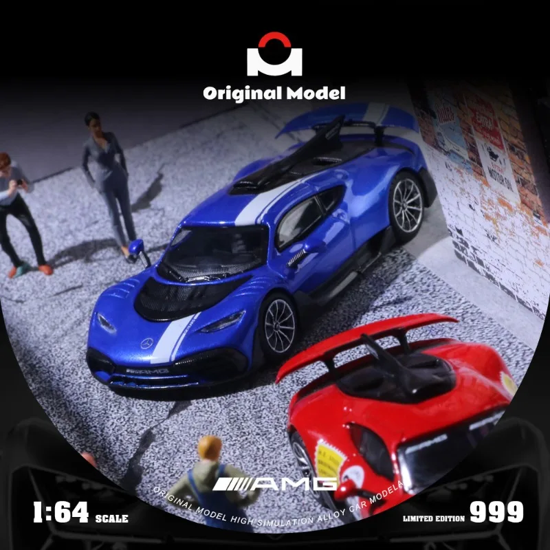[In Stock] Original Model 1:64 One Starlight Black/Metal Blue DieCast Alloy Model, Static Collectible Display Piece，Gift.