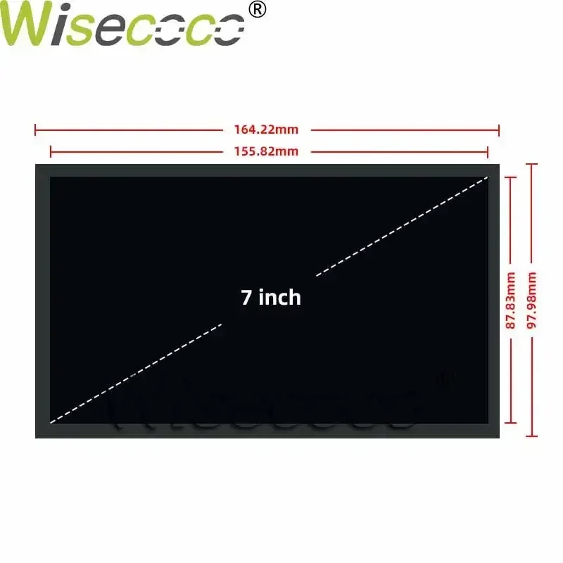 7 Inch High Brightness TFT LCD Display 2000 Nit Luminance Screen FHD IPS Panel Wide Temperature Outdoor Speaker Driver Board