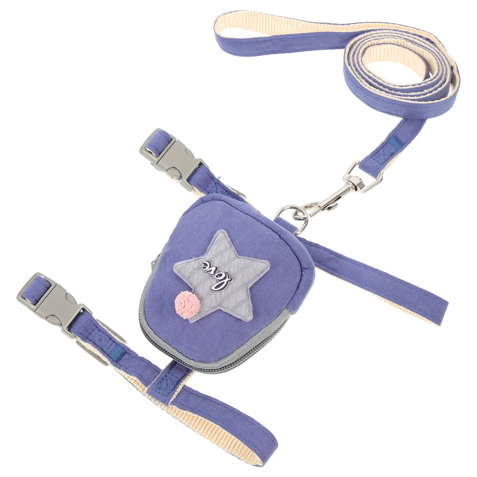 

Pet Harness Blue Nylon Adjustable Kitten Walking Rope Outdoor Dog Backpack Leash Small Outdoor Cat Leash Medium Pets