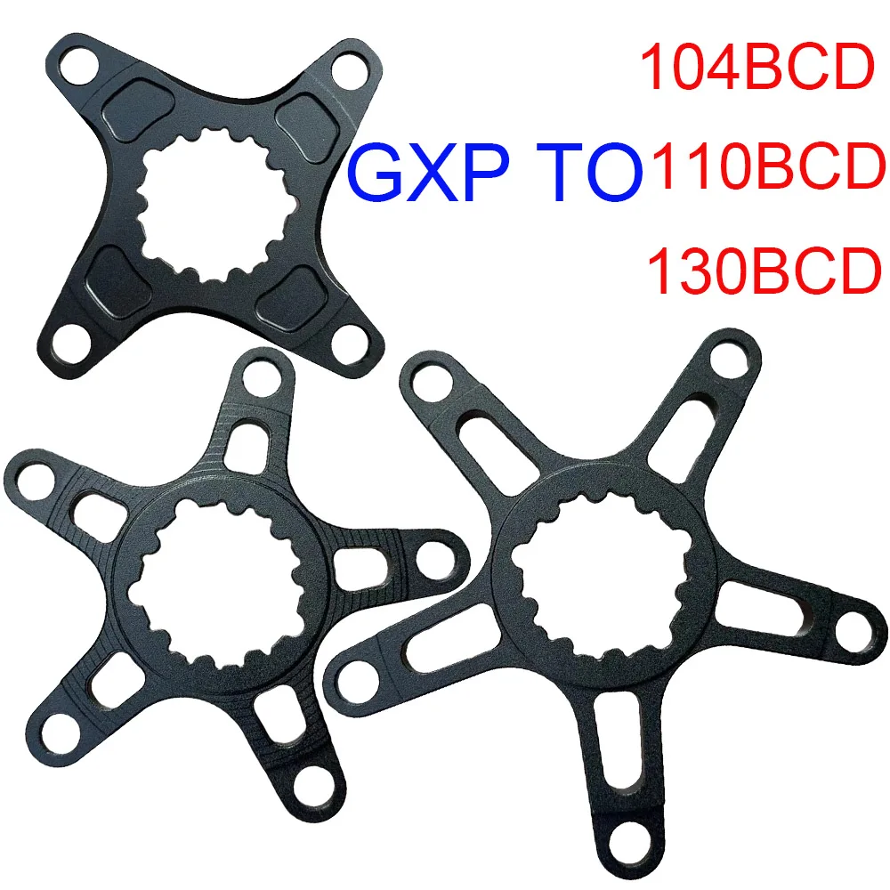 MTB Road Bicycle Folding Mountain Bike Crank Arm Adapter Spider Converter 104mm 110mm 130mm Chainring Chainwheel For GXP X0 XX1