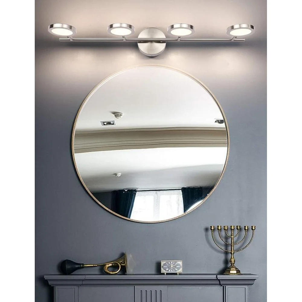 LED الحمام الغرور تركيبات إضاءة 4-أضواء قابل للتعديل سوينغ الذراع 20 واط 4000 كيلو مقاوم للماء إضاءة الجدار الحديثة سهلة التركيب