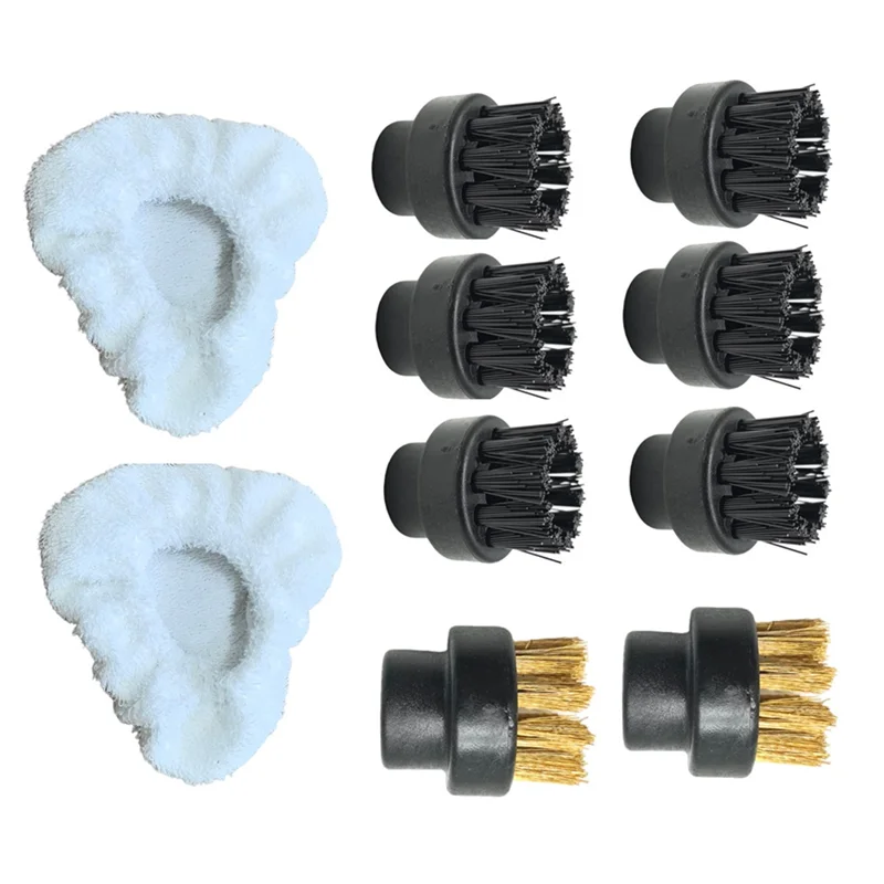 A74G-For Hard Floors, For Tiles, Grout Compatible Brush And Triangle Bonnet Set For Dupray Steam Cleaner Kit