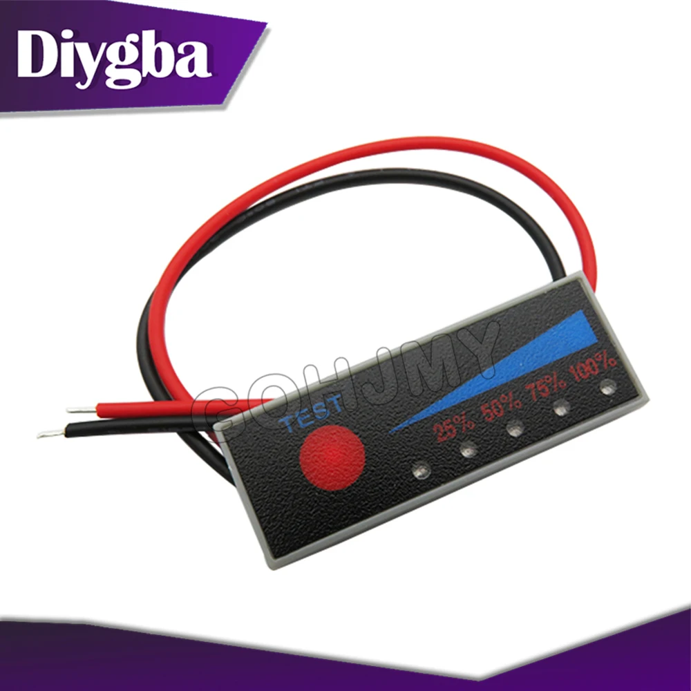 3.7V 2S/3S/4S lithium battery pack battery level display 12V1 car battery indicator light board anti reverse connection