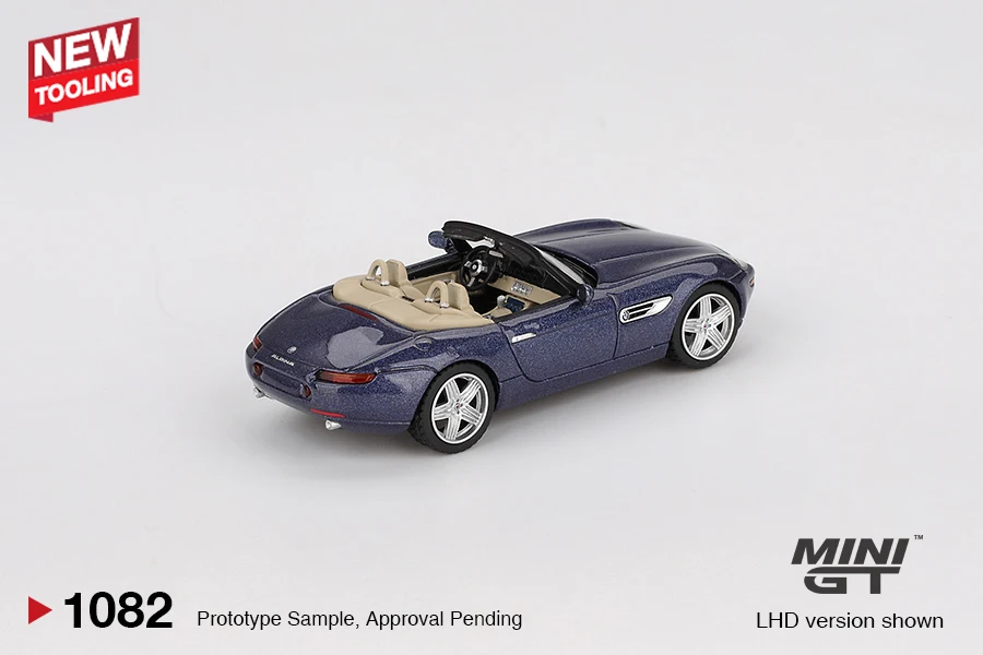 MINIGT 1/64 BMW Z8 알피나 알파인 블루 MGT01082-CH 자동차 합금 모터 차량 다이캐스트 금속 모델 어린이 장난감 소년용