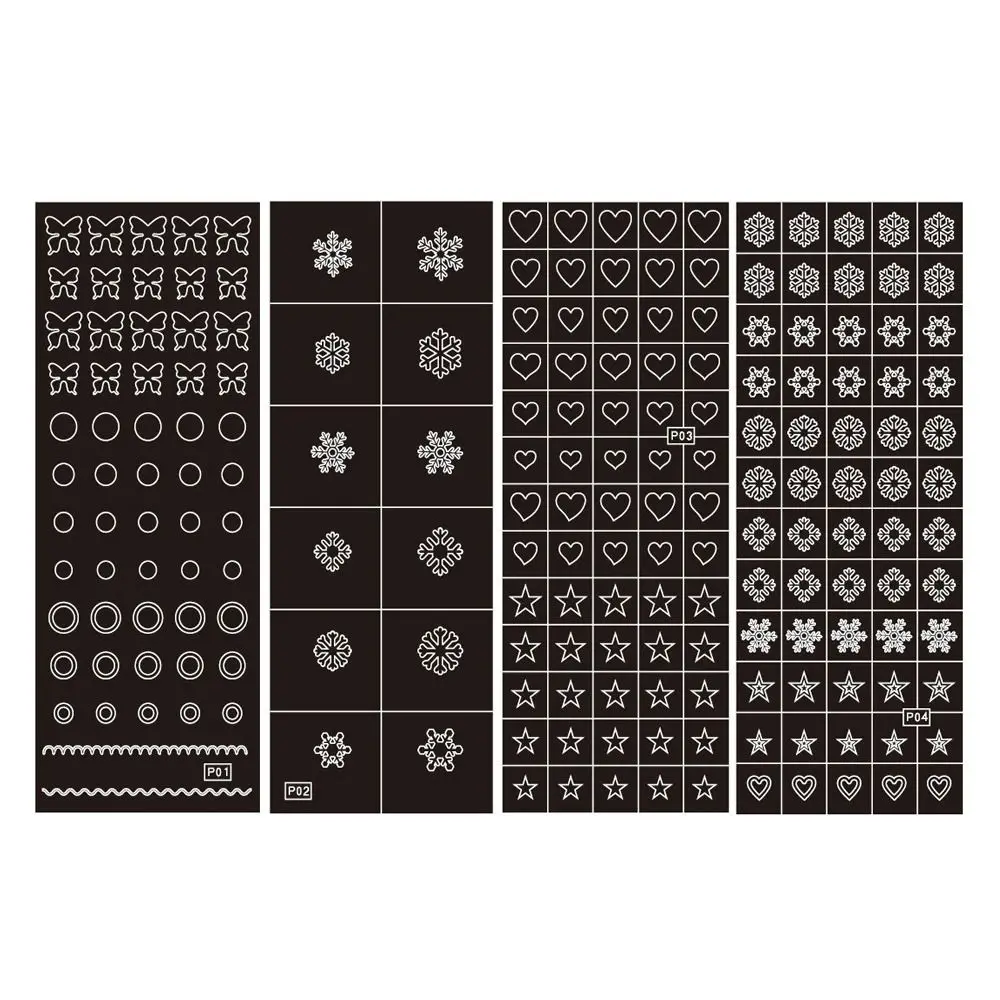 Autocollant de modèle de peinture de visage évidé, peinture à la main, art corporel à motifs multiples, pochoirs décoratifs, outils de maquillage de bricolage faciles à utiliser