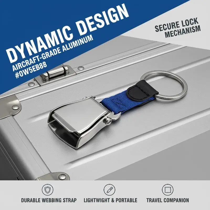 Woven Webbing Keychain Buckle Aluminium Alloy Quick Release Lobster Clasp Key Ring Pendant For Bag Backpack Outdoor Daily Use