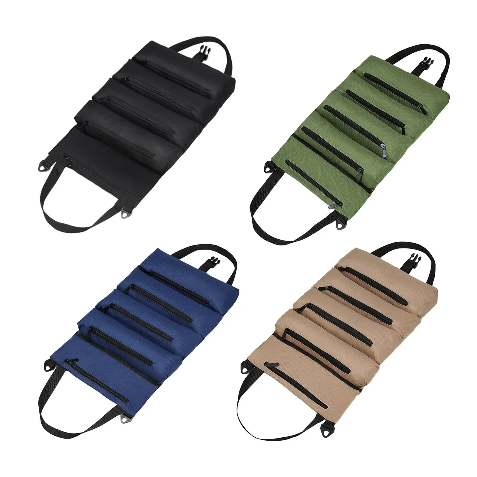 Tool Roll Pouch Tool Organizer Oxford Cloth Multifunction Roll up Tool Bag