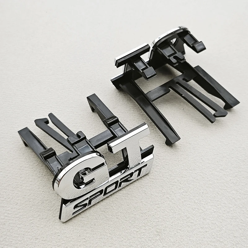 ثلاثية الأبعاد ABS شعار GT الرياضة سيارة الجبهة مصبغة شارة شعار ملصق ل Volkswagen VW Polo 4 5 6 جولف MK4 - MK8 باسات توران اكسسوارات