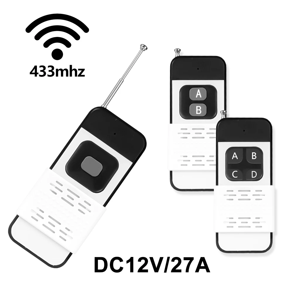 433 Mhz Wireless RF Remote Control EV1527 Learning Code Remote Control 1/2/4CH Long Range Transmitter For Lamps Lights Gate Door