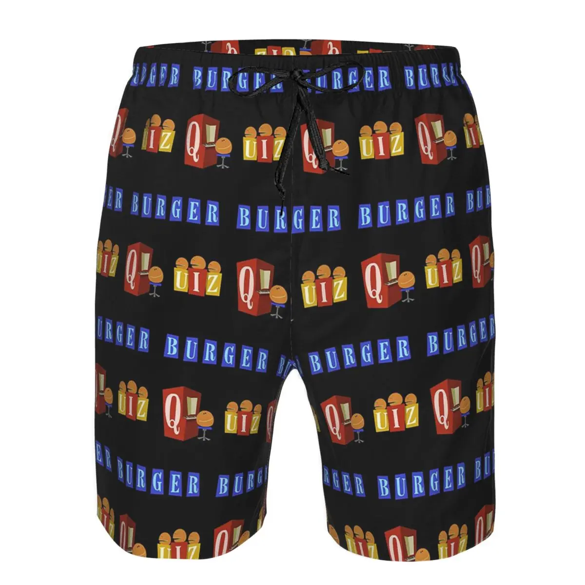 

Burger Quiz New Logo Trunks Beach Board Shorts Casual Quick Dry Swim Summer Men Pants