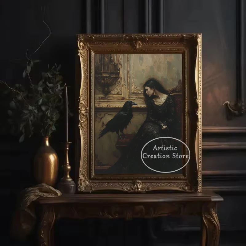 خمر الأكاديمية الداكنة القوطية الأميرة الخفافيش الغراب الساحرة صيدلية المشارك حائط لوح رسم الفن صور ديكور المنزل الداخلي #3