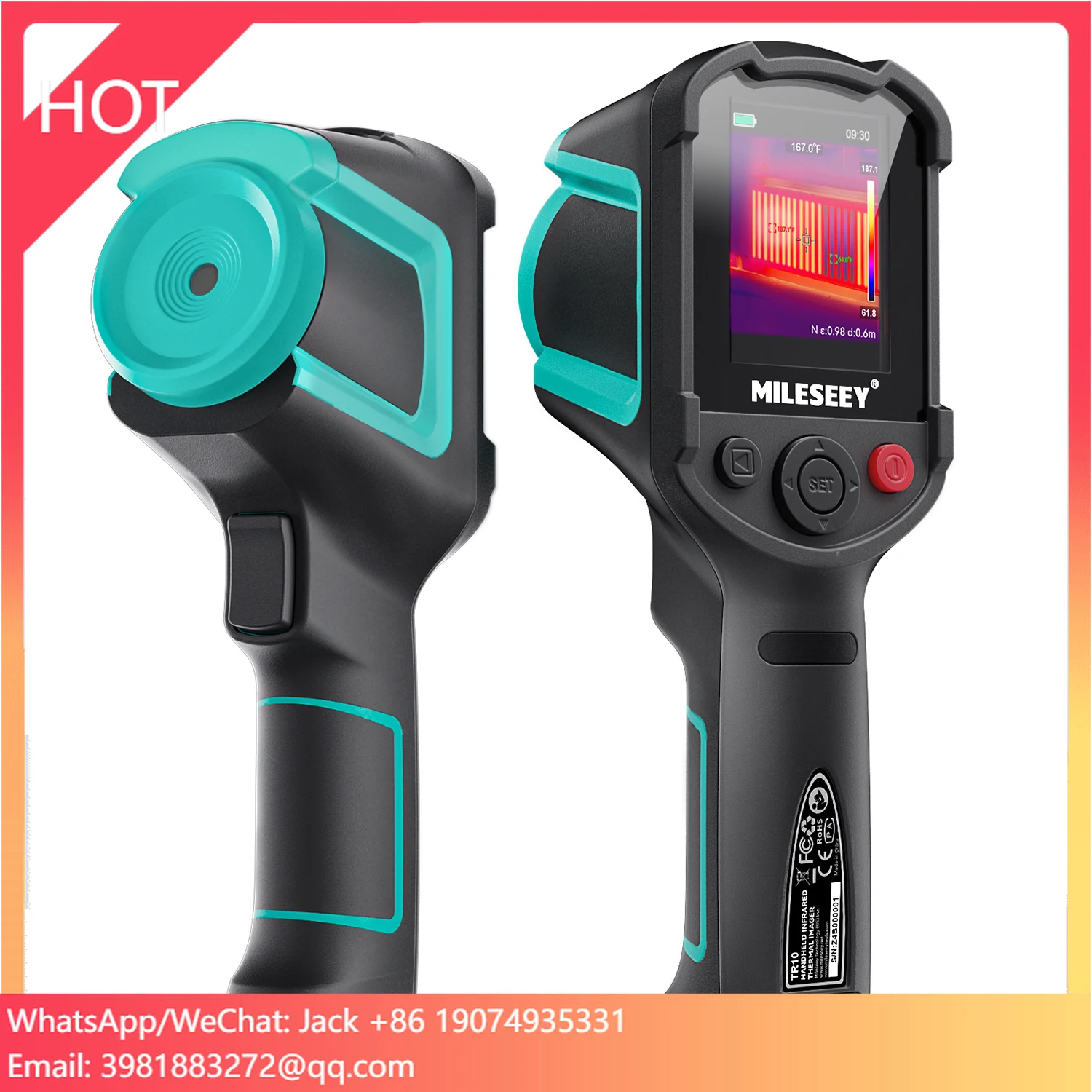 

Ручная высокоточная тепловизионная камера, 8-цветные поддоны, 2,8-дюймовый экран высокой четкости, мини-портативный ABS USB OEM ODM