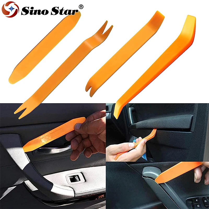 

4pcs Auto Trim Removal Tool Car Interior Door Audio Radio Panel Dashboard Strong Trim Removal Kit Repair Tools Collision Pry Bar