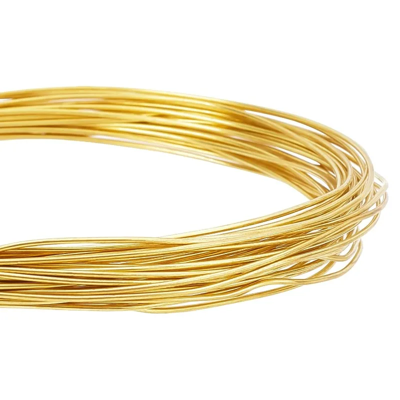 18 Gauge 32.8 Feet Round Copper Wire Gold Brass Wire for Jewelry Beading Craft Work