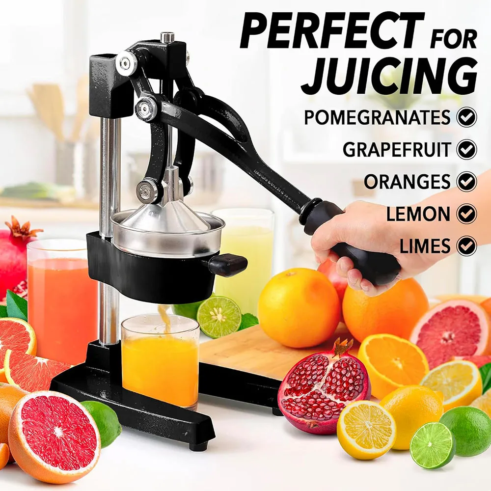 Cast-Iron Orange Juice Squeezer,Professional Citrus Juicer,Stainless Steel Lemon Squeezer-Manual Citrus Press & Orange Squeezer