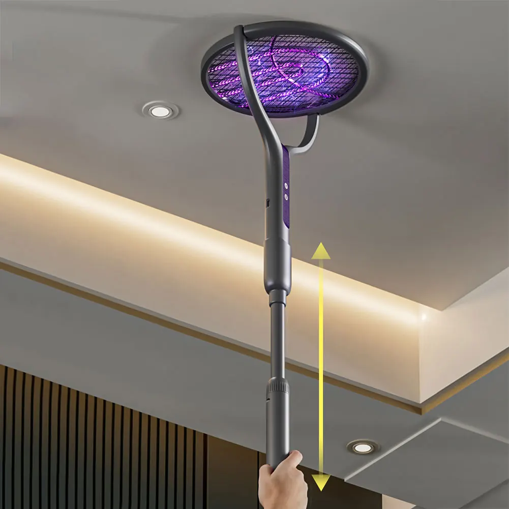 

Rotating Head Bug Zapper Racket Rechargeable Fly Zapper 2 in 1 Fly Killer and Mosquito Trap Lamp for Home Indoor Outdoor