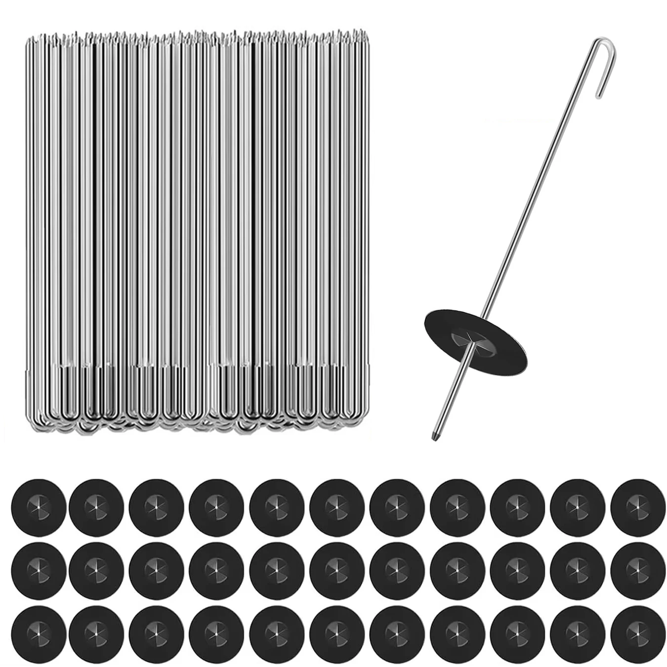 Stainless Steel Fastener Clips for Bird Wire Pigeon Fence,Solar Panel Bird Guard Fastener Clips with 1.49inch Dia Washers