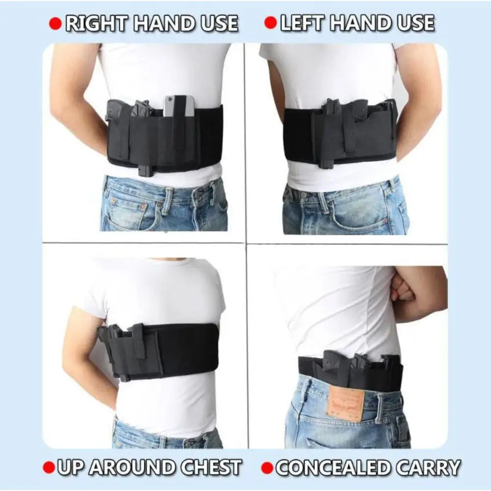 

Versatile Pistol Holster Sleek Bag Water-resistant Molle Wide Belt Shooting Equipment Convenient Portable Tactical Secure