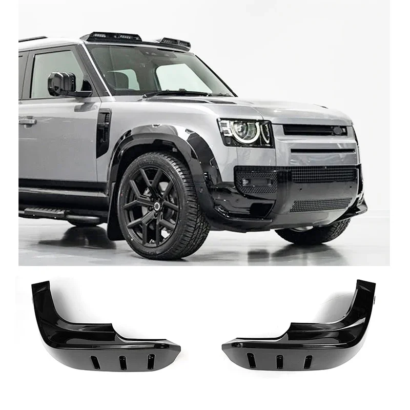 Exterieur Accessoires Voorste Lip Hoek Voorbumper Pneumatische Messen Voorste Lip Wraps Voor Land Rover Defender 90 110 2020-2023