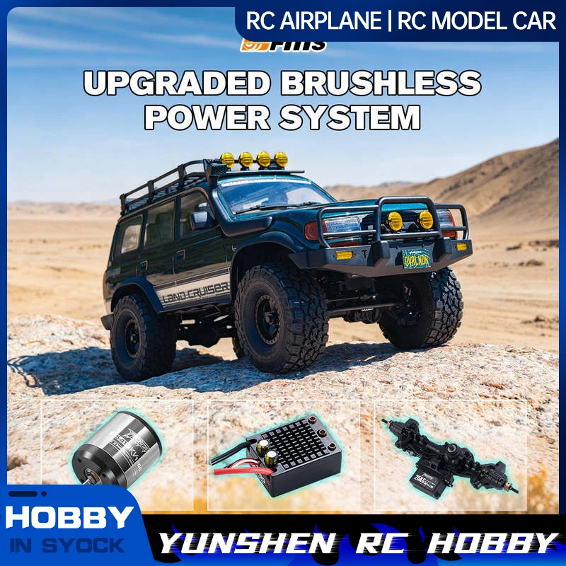 Fms Land Cruiser Fcx10 Lc80 Green Brushless Edition 3541 Motor Rc Remote Control 4wd Off Road Climbing Vehicle