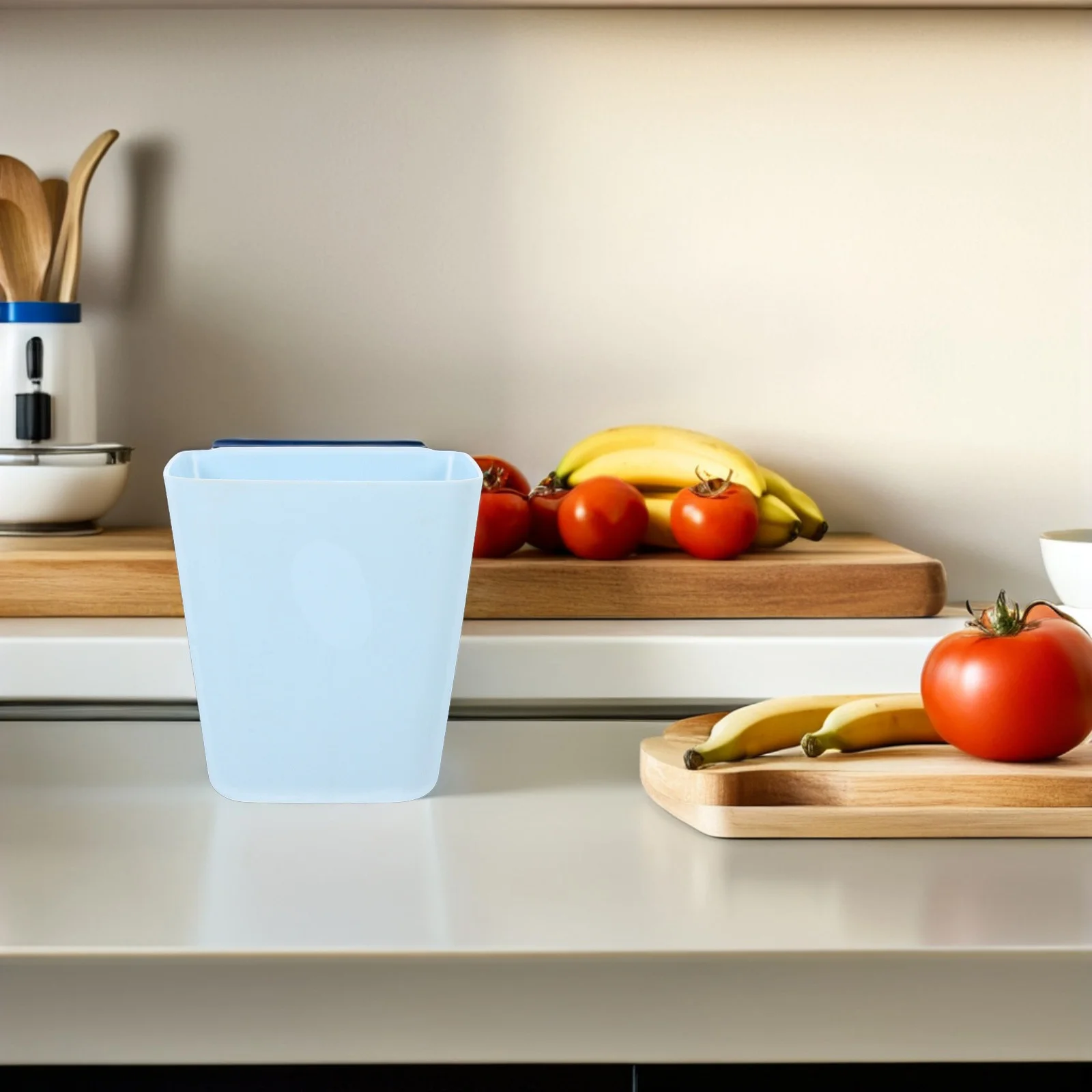 

6Pcs Plastic Hanging Basket Portable Rolling Cart Cup Holder Kitchen Storage Organizer Utensils Desktop Trash Organizer Home