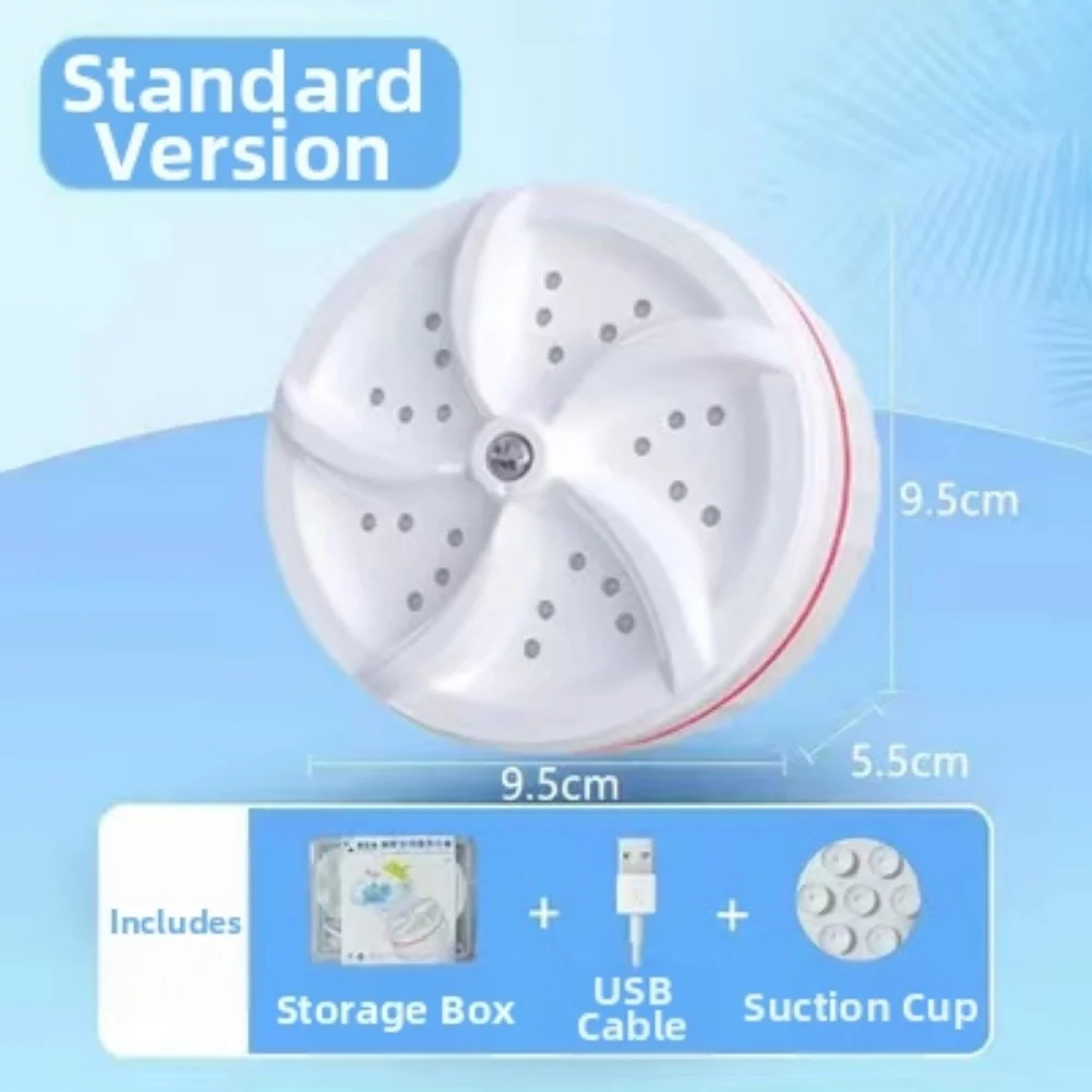 

30W Turbo Rotation Portable Washing Machine USB Powered for Socks Underwear Compact For MINI Travel Dorm Room Cleaner