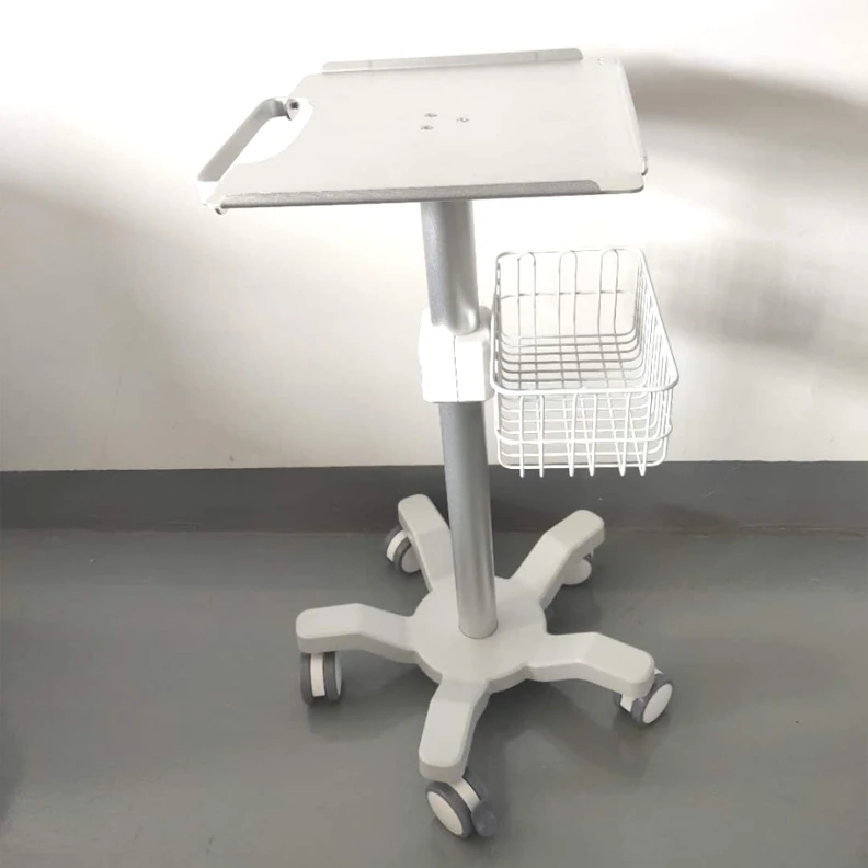 High quality aluminum alloy material ECG machine trolley for hospital and clinic
