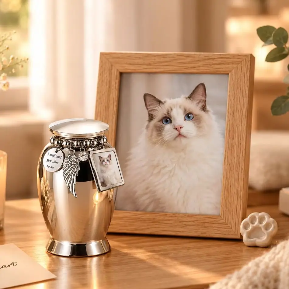 Multi-colored Decorative Pet Memorial Keepsake Stainless Steel Cremation Urns for Human Pet Ashes Dog Cat