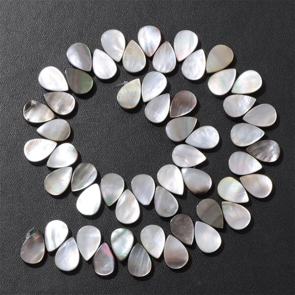Natural Gray Mop Shell Beads Round Star Heart Square Mother of Pearl Shell Beads Loose Beads for Jewelry Making DIY Finding