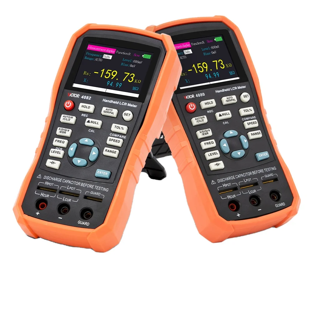 VICTOR 4080 Handheld LCR Meter Manual Auto Range With Mini USB 0.3/0.6Vrms Adjustable