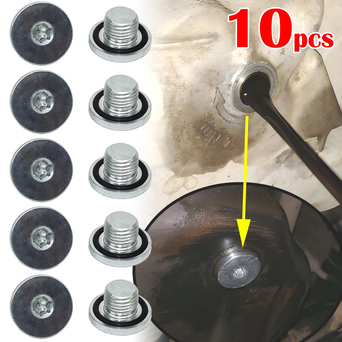 

10 шт. гайка сливной пробки поддона моторного масла для Opel Vauxhall ASTRA Chevrolet Cruze Regal Epica Aveo Ford KA PEUGEOT BIPPER 90502556