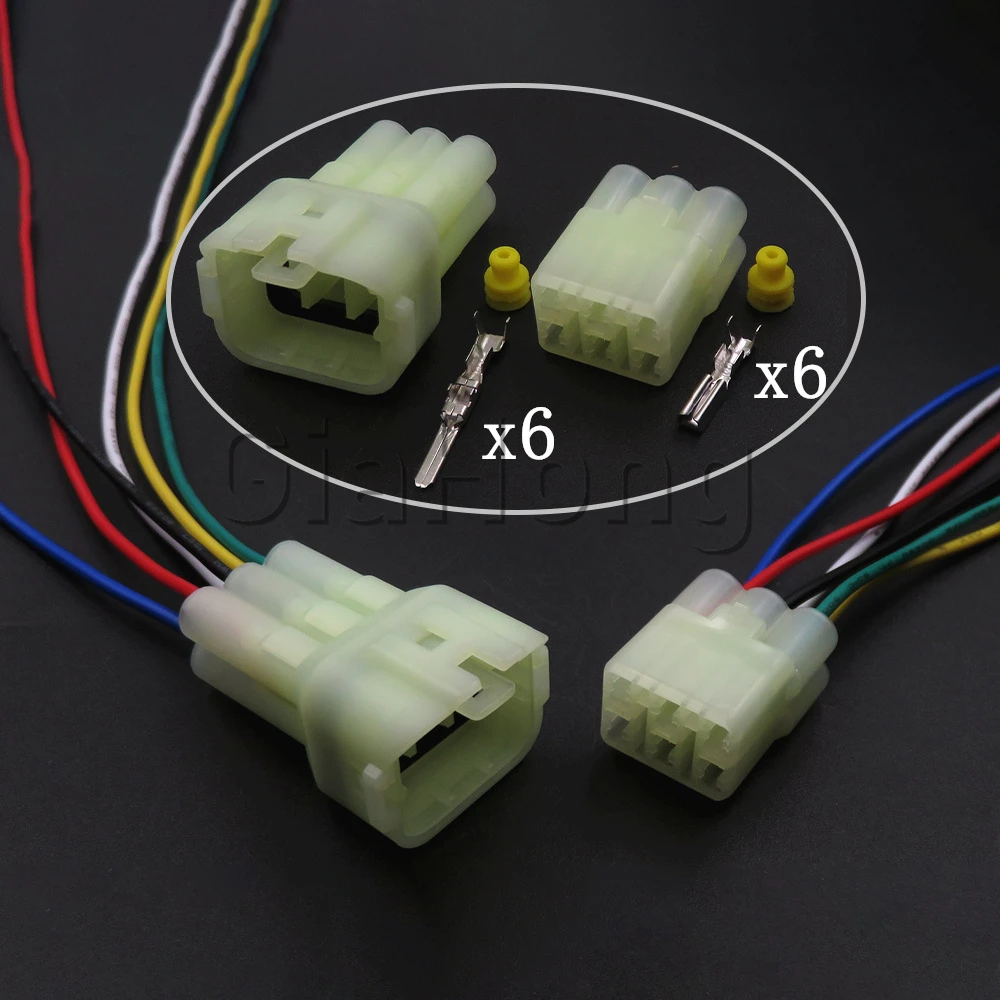 

1 Set 6 Ways 6180-6181 6189-6171 AC Assembly Auto Socket Automobile Accessories Car Oxygen Sensor Wiring Terminal Connector