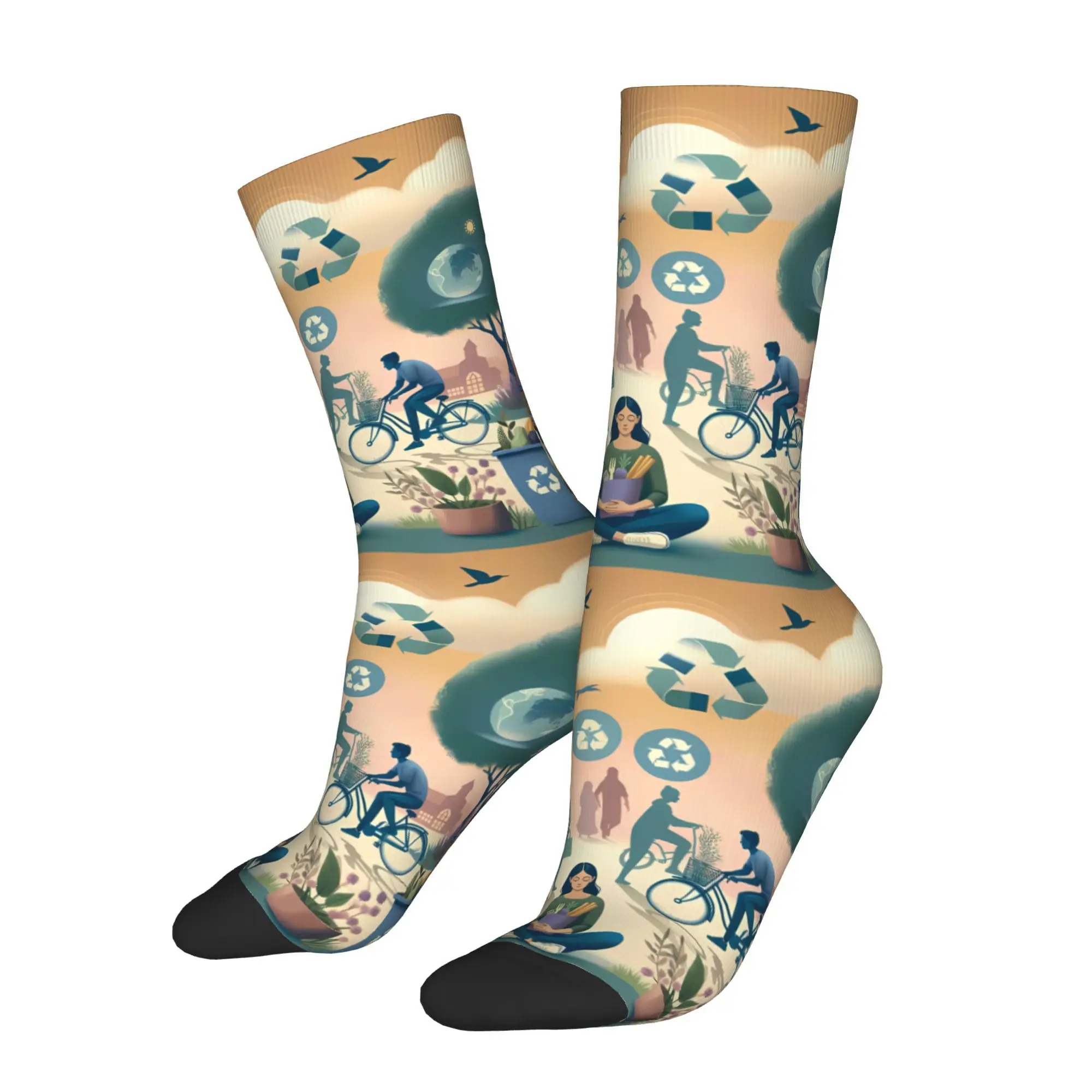 

Носки для защиты окружающей среды, мужские и женские летние чулки с принтом