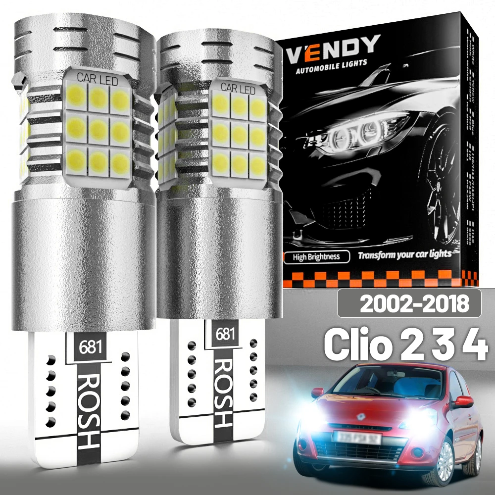 

2pcs LED Parking Light For Renault Clio 2 3 4 2002-2018 Clearance Lamp 2004 2005 2011 2012 2013 2014 2015 2016 2017 Accessories